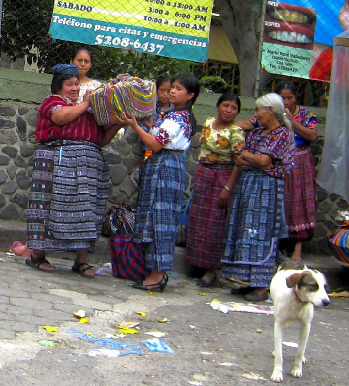 Santiago Atitlan women waiting for the tuc tuc - Waiting for the tuc tuc taxi  ©2007 Martin Oretsky